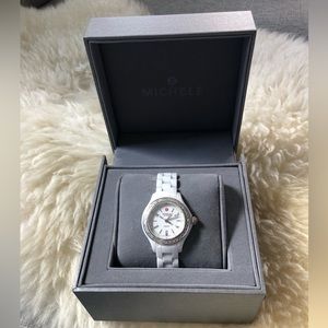 Michele Jetway Small Ceramic Diamond Watch